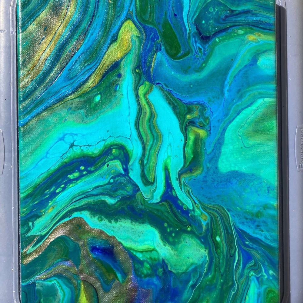 Irenic 8"x10" Painting by Color Fluent Art (Blue/Green)